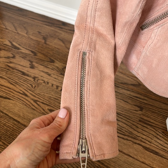 Blush suede moto jacket - Picture 4 of 6